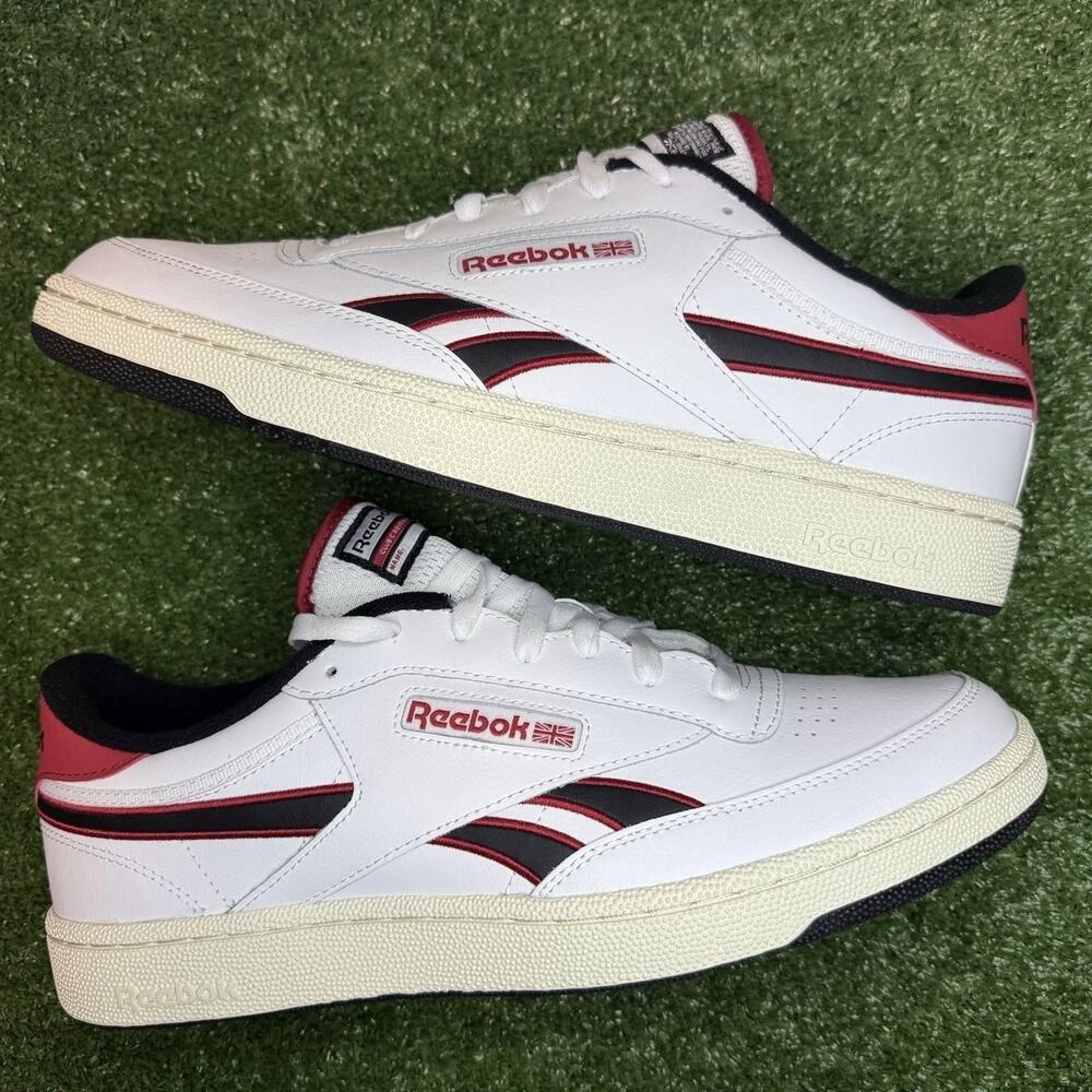 Reebok Club C Revenge Men’s Sneakers White Vector Red Black Size 13 New ⬛🟥✨